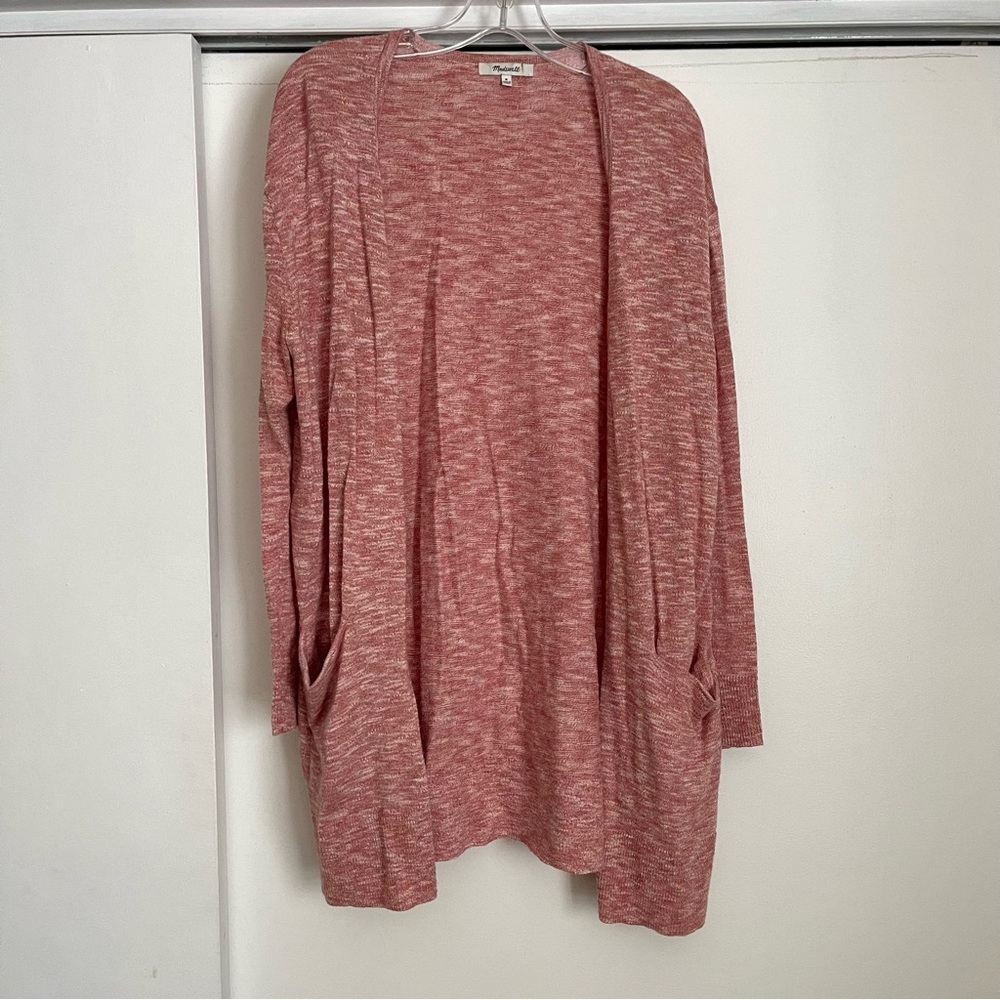 Madewell marled coral cardigan